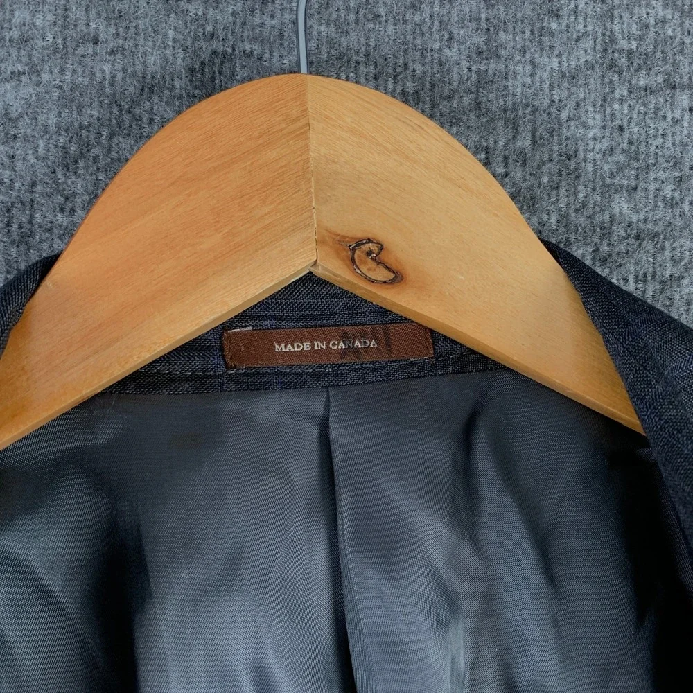 Peter Millar Blazer Jacket Men 40S Gray Windowpane Sport Coat